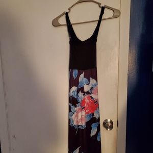 Black Floral long dress